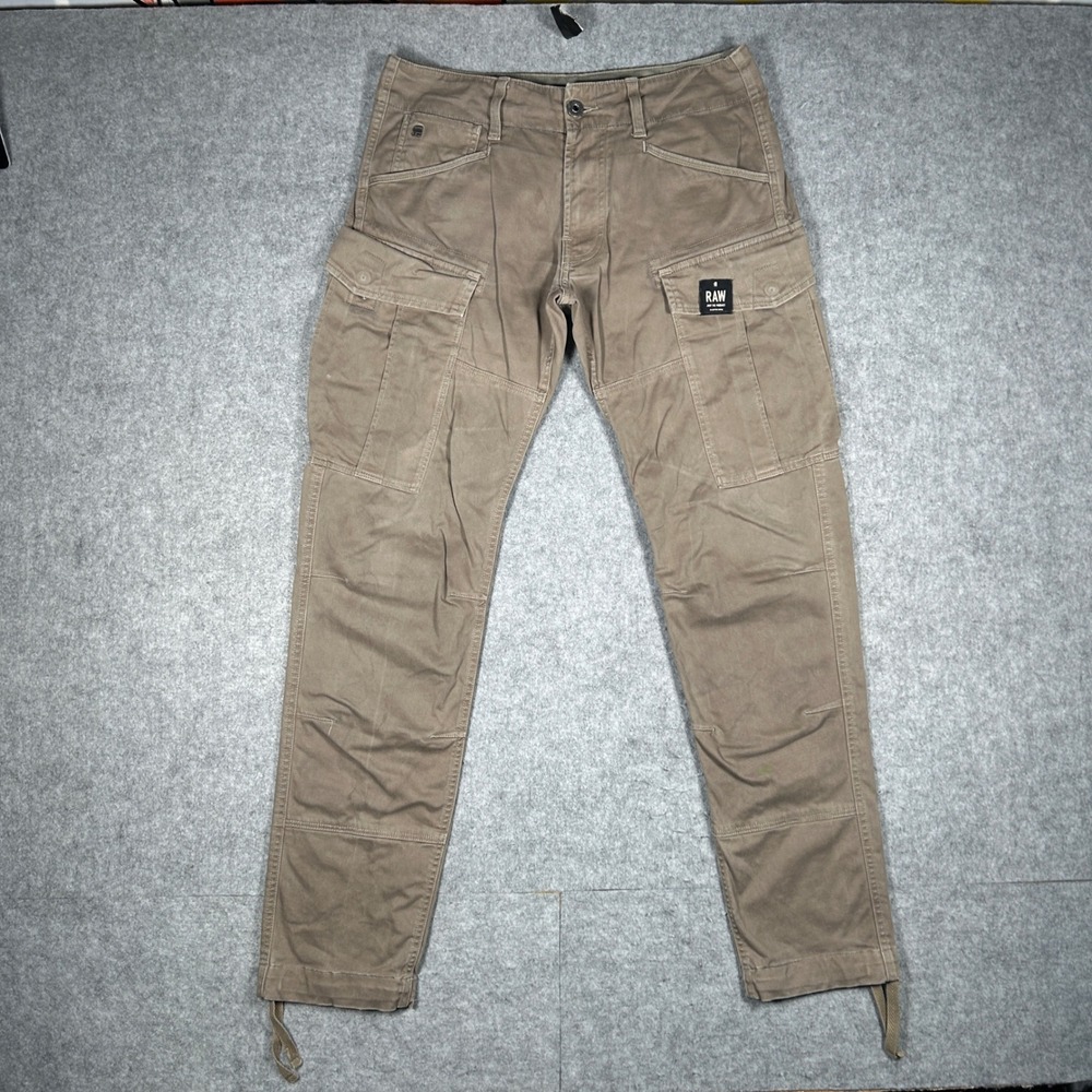 G-Star Raw cargo pants Men 30x32 Tan Rovic Slim Tapered Utility Tactical